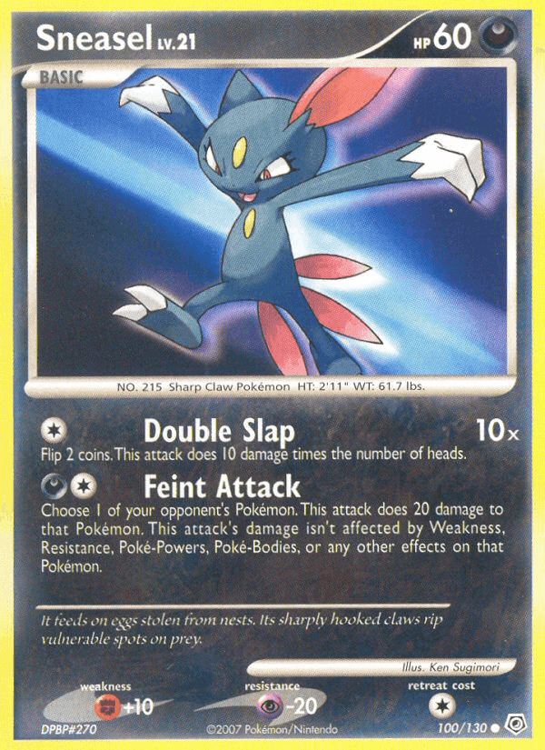 Sneasel, card 100 from Diamond & Pearl