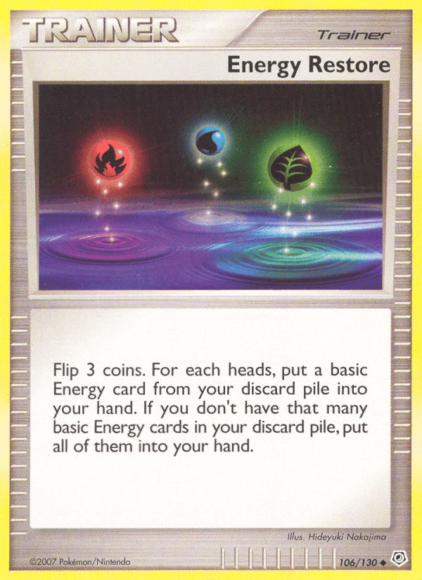 Energy Restore, carta 106 de Diamante & Perla