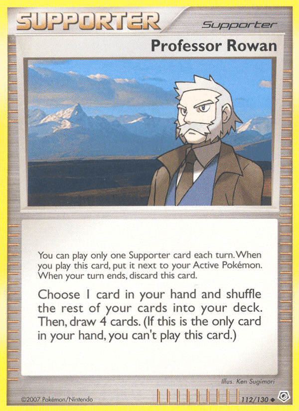 Professor Rowan, card 112 from Diamond & Pearl