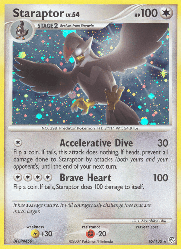 Staraptor, carta 16 di Diamante & Perla