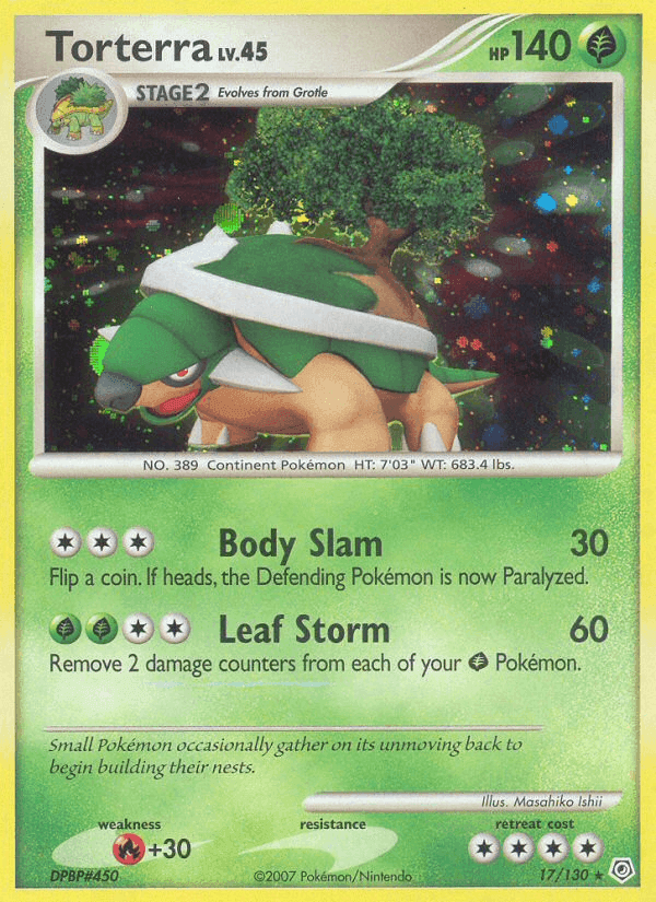 Torterra, carta 17 di Diamante & Perla
