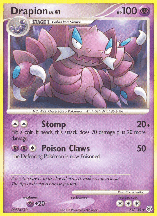 Drapion, card 23 from Diamond & Pearl