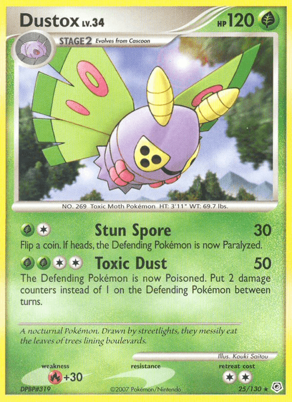 Dustox, carta 25 de Diamante & Perla