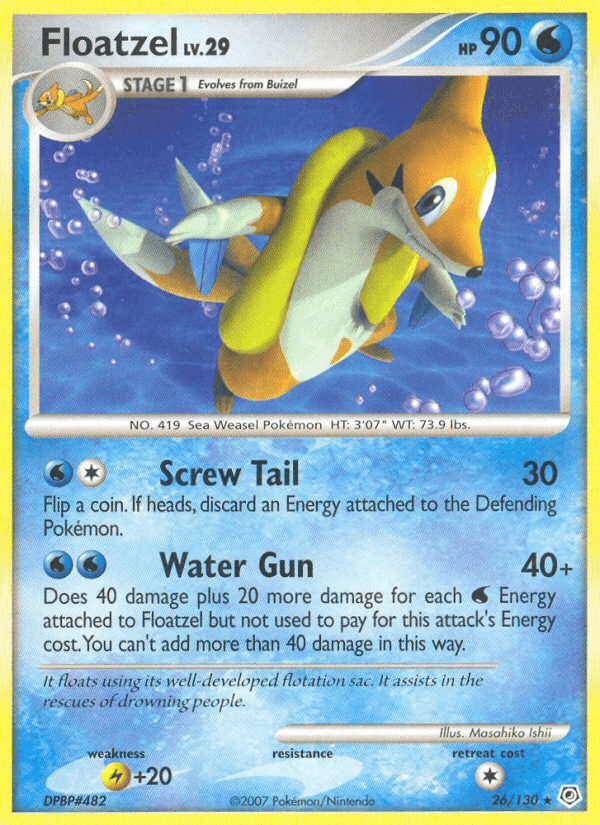 Floatzel, carta 26 di Diamante & Perla