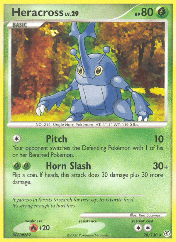 Heracross, card 28 from Diamond & Pearl