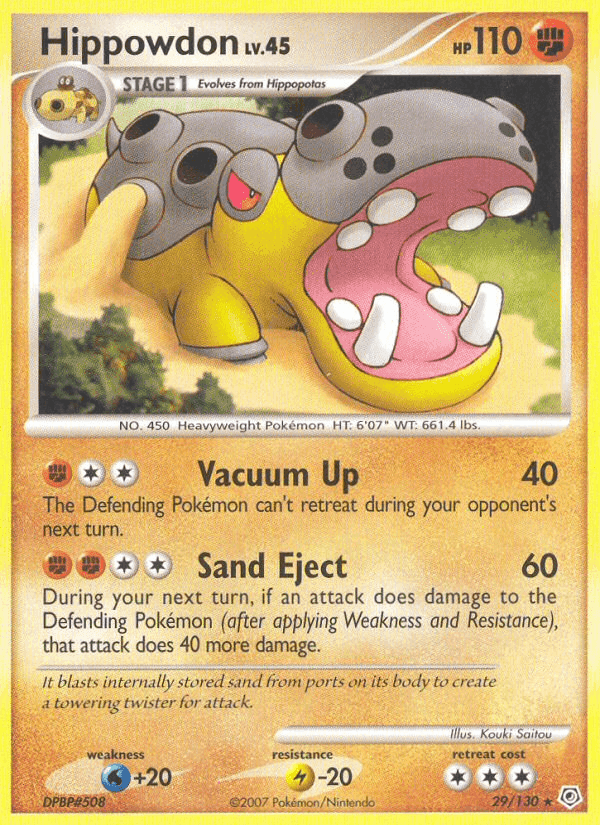 Hippowdon, card 29 from Diamond & Pearl