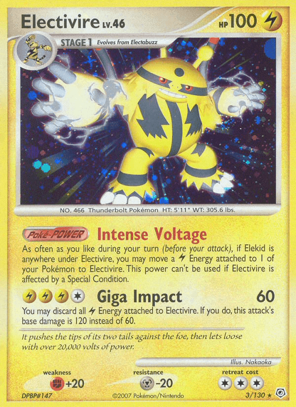 Electivire, carta 3 de Diamante & Perla