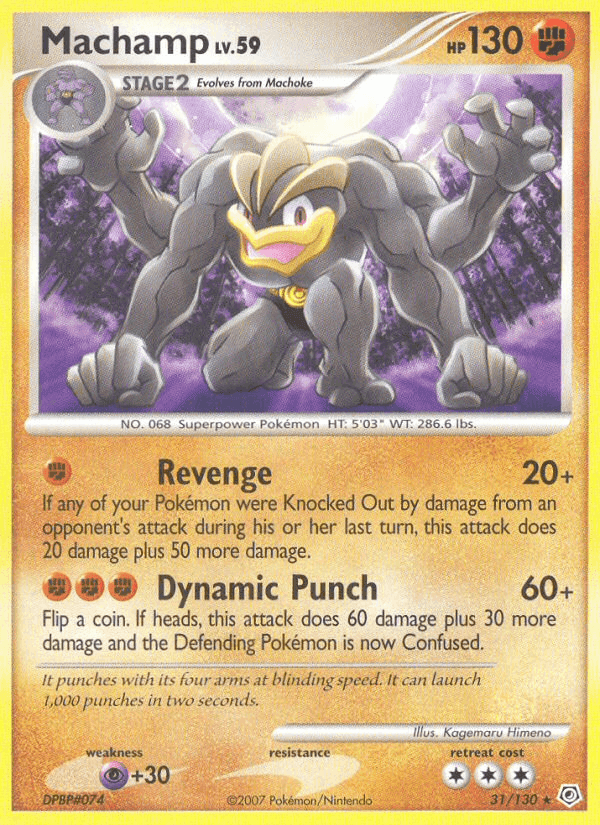 Machamp, carta 31 de Diamante & Perla