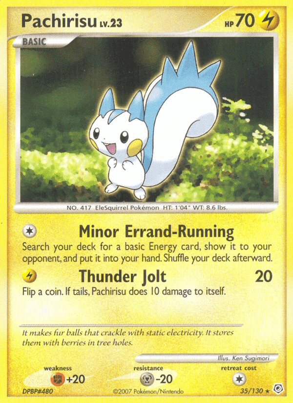 Pachirisu, card 35 from Diamond & Pearl