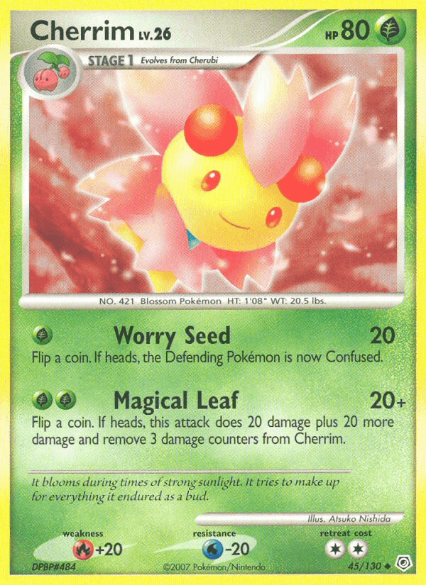 Cherrim, card 45 from Diamond & Pearl