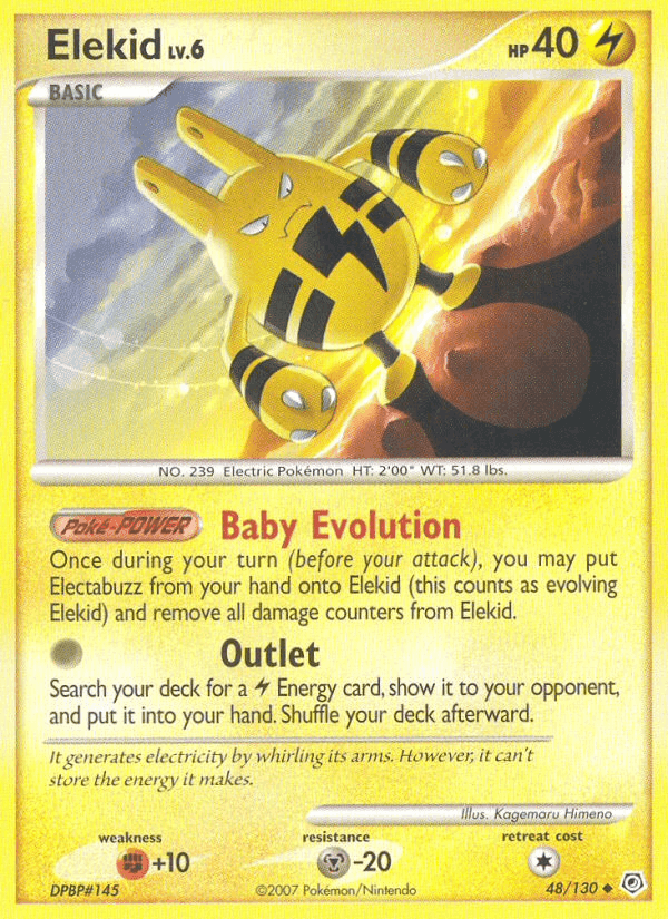 Elekid, card 48 from Diamond & Pearl