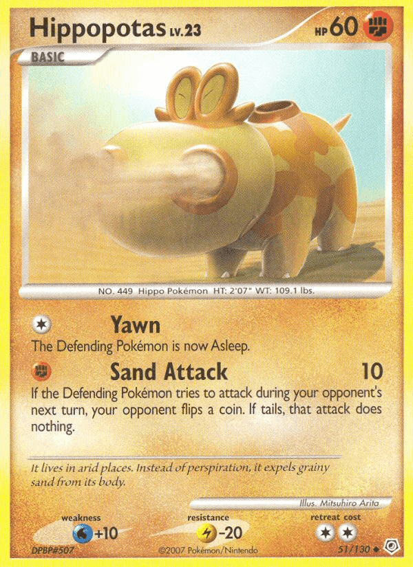 Hippopotas, card 51 from Diamond & Pearl