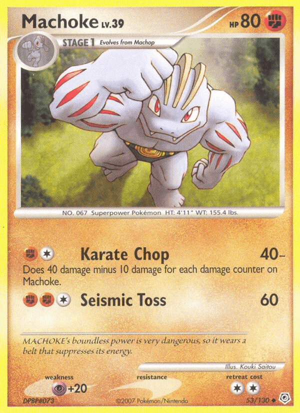 Machoke, card 53 from Diamond & Pearl