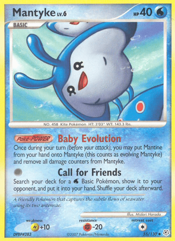 Mantyke, card 55 from Diamond & Pearl