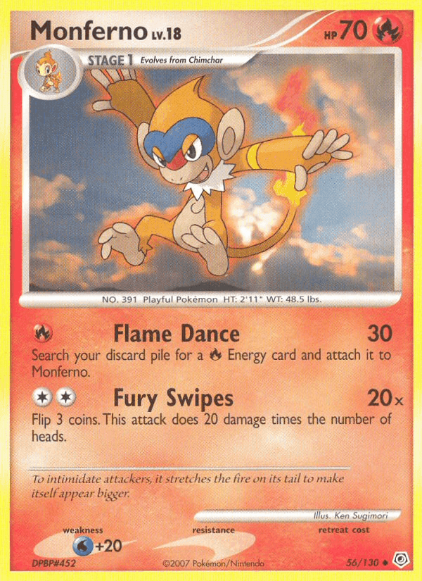 Monferno, card 56 from Diamond & Pearl
