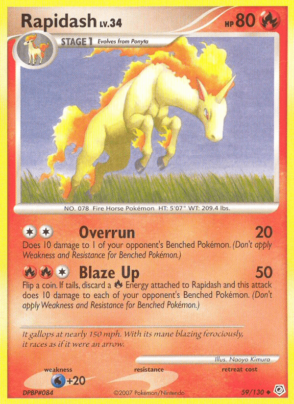 Rapidash, card 59 from Diamond & Pearl