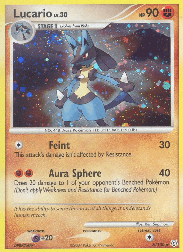 Lucario, card 6 from Diamond & Pearl