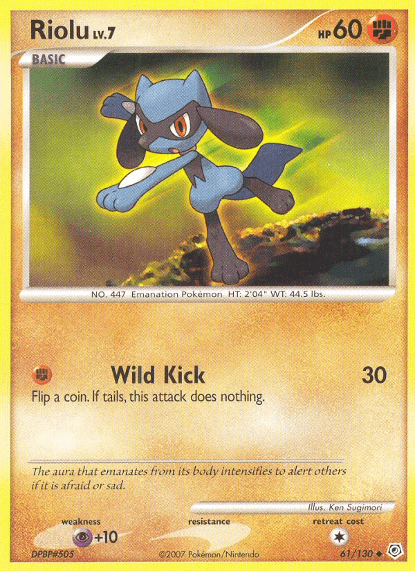 Riolu, card 61 from Diamond & Pearl