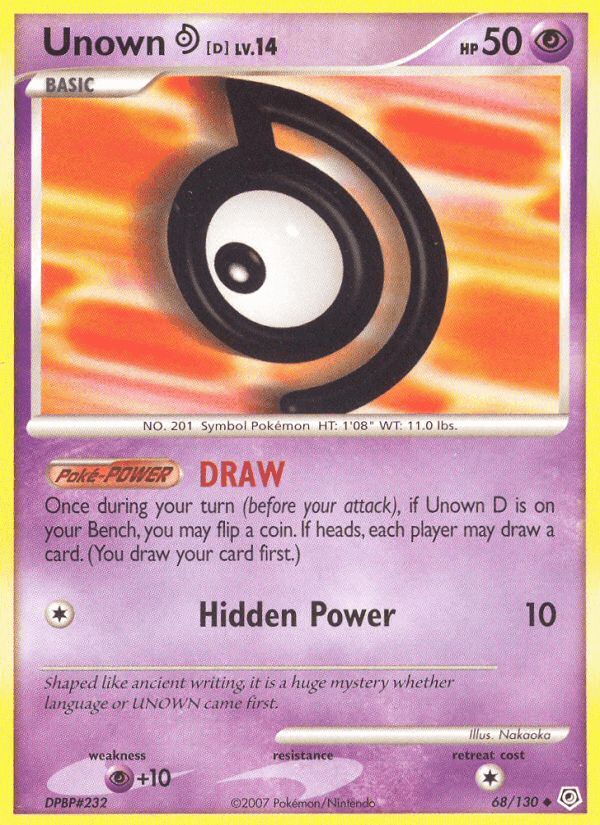 Diamond & Pearl の 68 番、Unown D