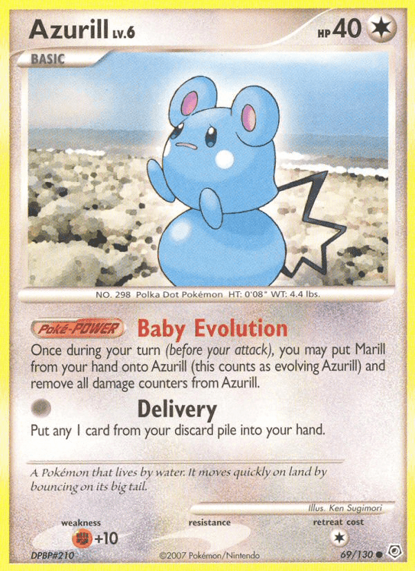 Azurill, card 69 from Diamond & Pearl