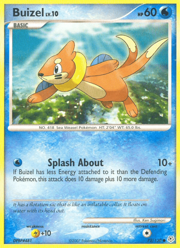 Buizel, card 72 from Diamond & Pearl