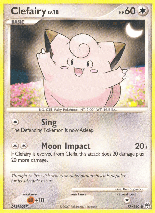 Clefairy, card 77 from Diamond & Pearl