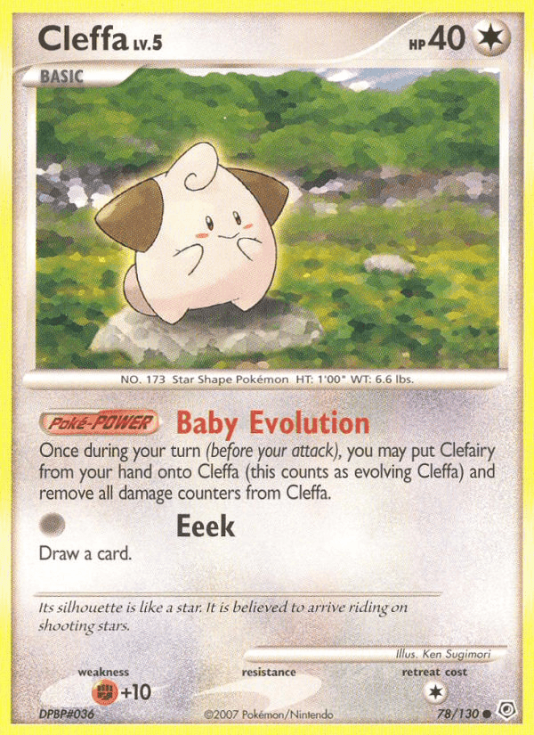 Cleffa, card 78 from Diamond & Pearl