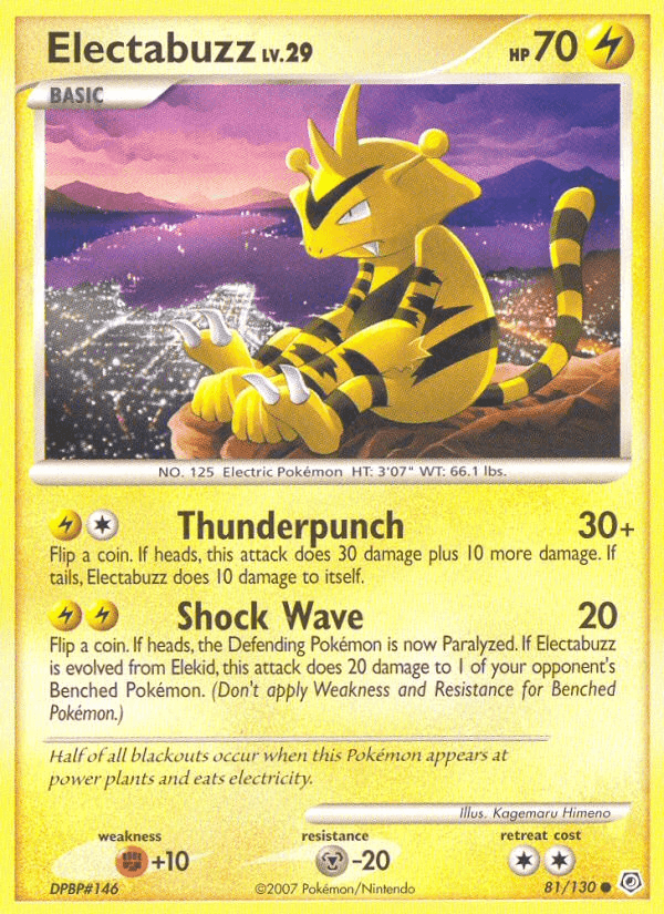 Electabuzz, card 81 from Diamond & Pearl