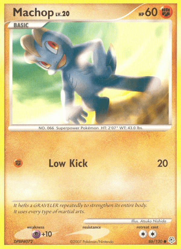 Machop, card 86 from Diamond & Pearl