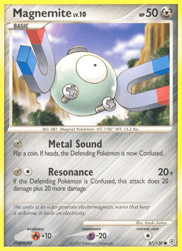 Magnemite, card 87 from Diamond & Pearl