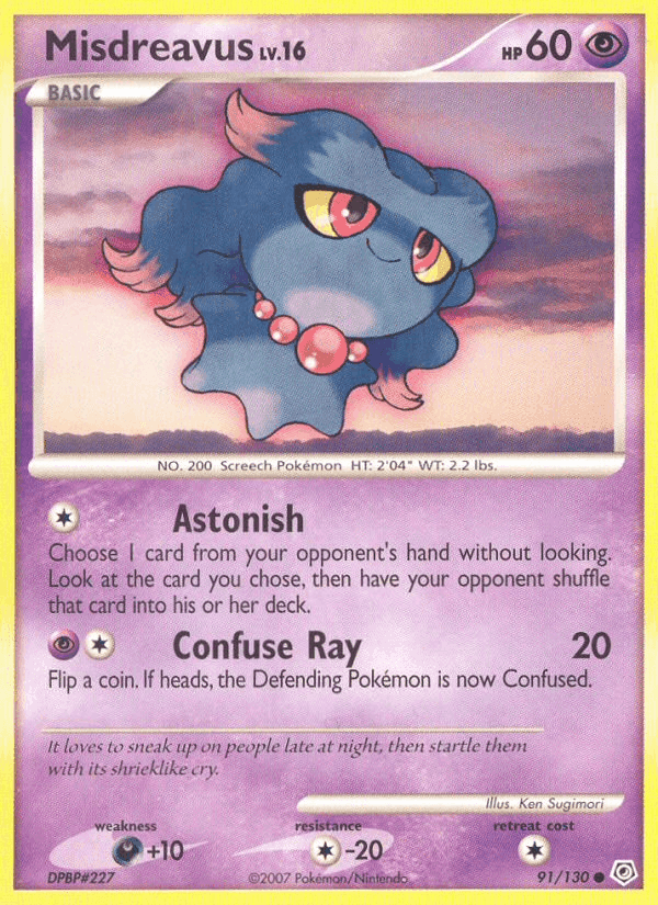 Misdreavus, card 91 from Diamond & Pearl