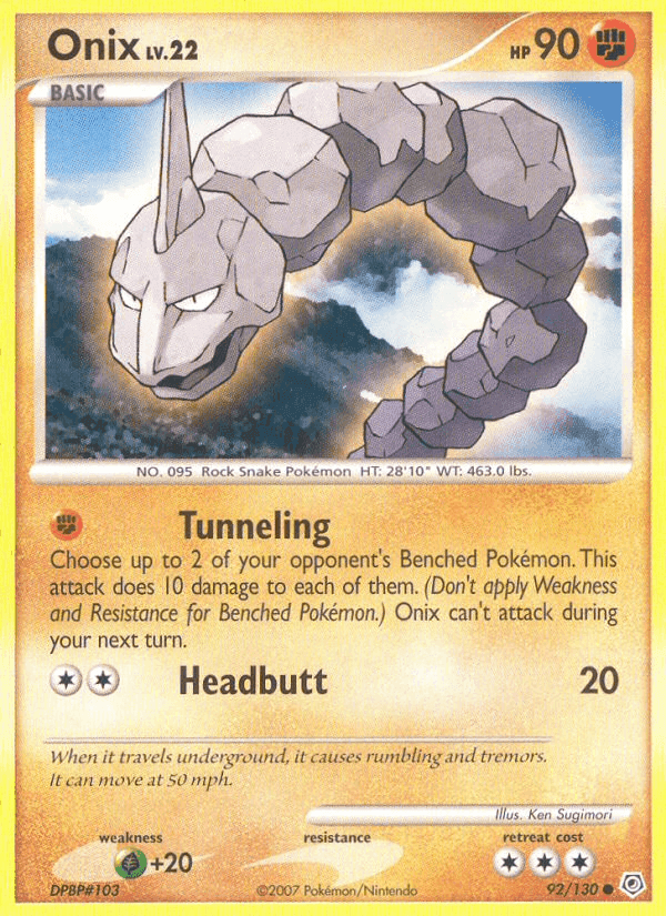 Onix, card 92 from Diamond & Pearl