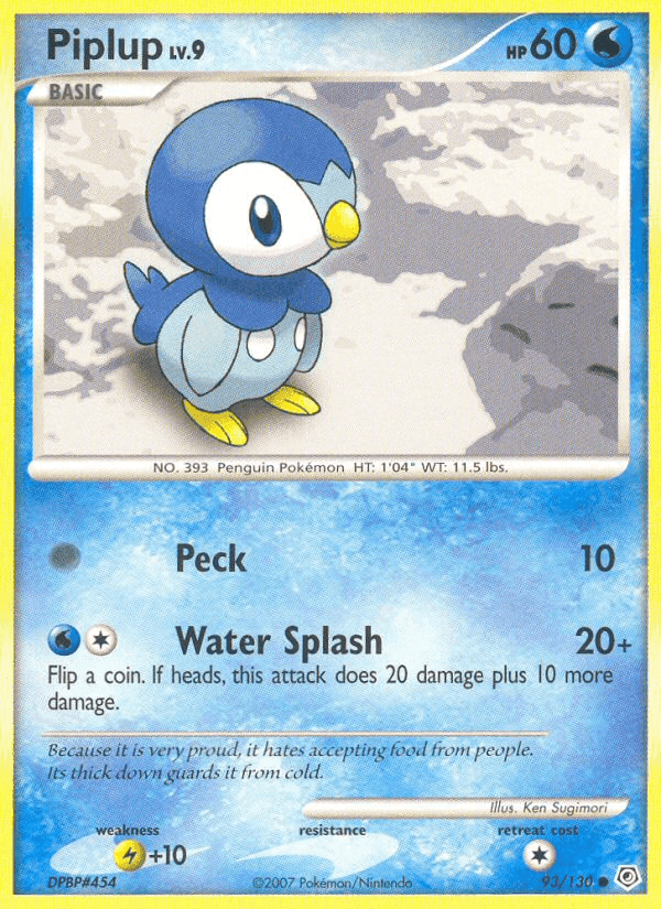 Piplup, card 93 from Diamond & Pearl