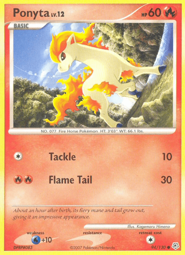 Ponyta, card 94 from Diamond & Pearl