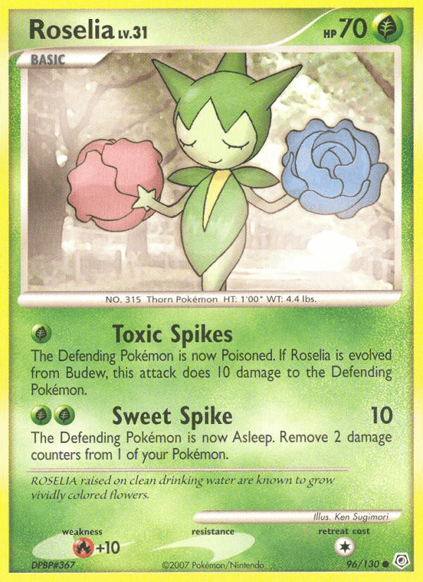 Roselia, card 96 from Diamond & Pearl