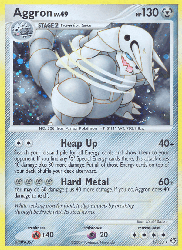 Aggron, carta 1 de Tesoros Misteriosos
