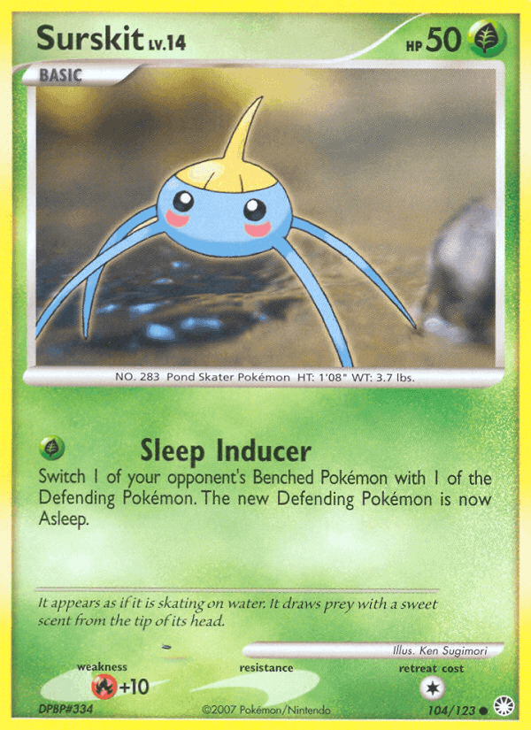 Surskit, card 104 from Mysterious Treasures