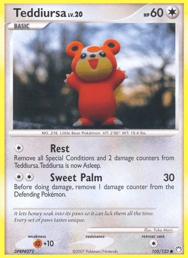 Teddiursa, card 105 from Mysterious Treasures