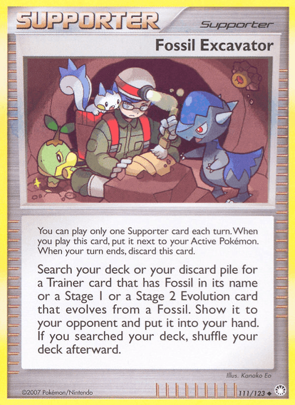 Fossil Excavator, card 111 from Mysterious Treasures
