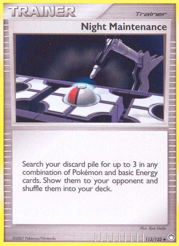 Night Maintenance, card 113 from Mysterious Treasures