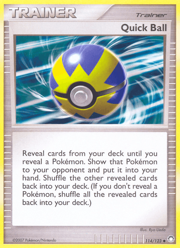 Quick Ball, card 114 from Mysterious Treasures