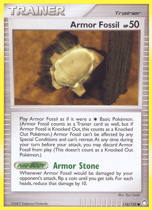 Armor Fossil, card 116 from Mysterious Treasures