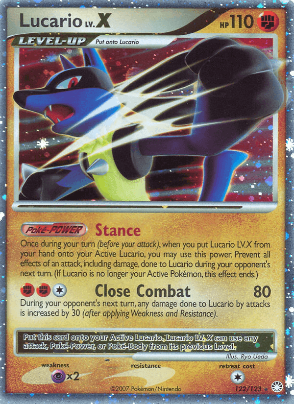 Lucario, card 122 from Mysterious Treasures