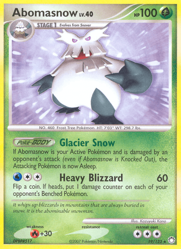 Abomasnow, carta 19 de Tesoros Misteriosos