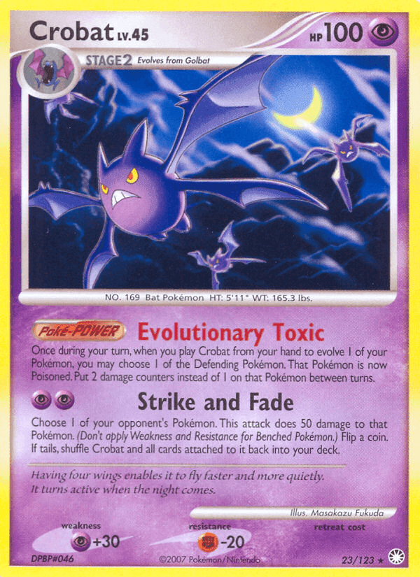 Crobat, card 23 from Mysterious Treasures