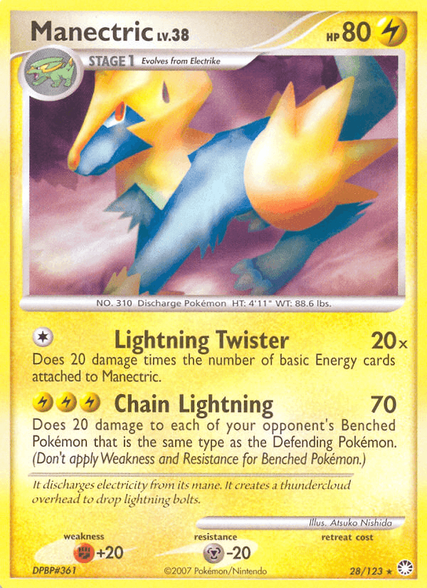 Manectric, carta 28 di Tesori Misteriosi