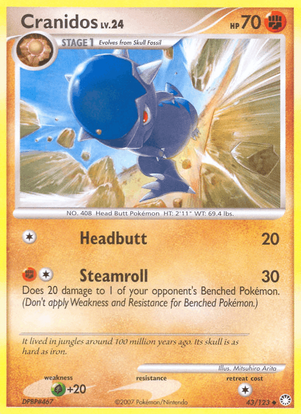 Cranidos, carta 43 de Tesoros Misteriosos