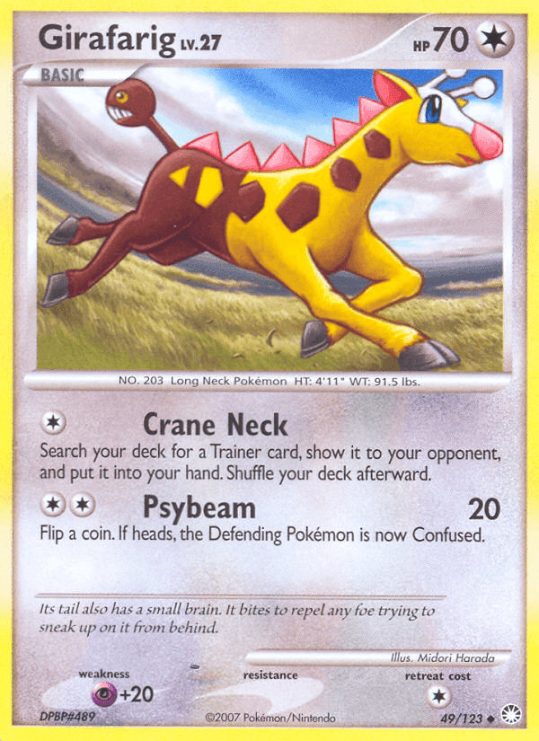 Girafarig, carta 49 de Tesouros Misteriosos
