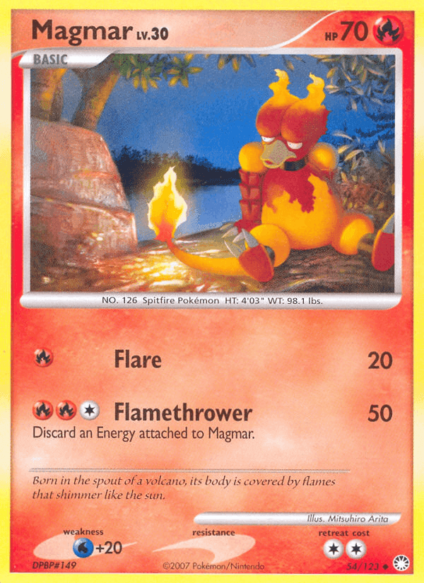 Magmar, carta 54 de Tesoros Misteriosos