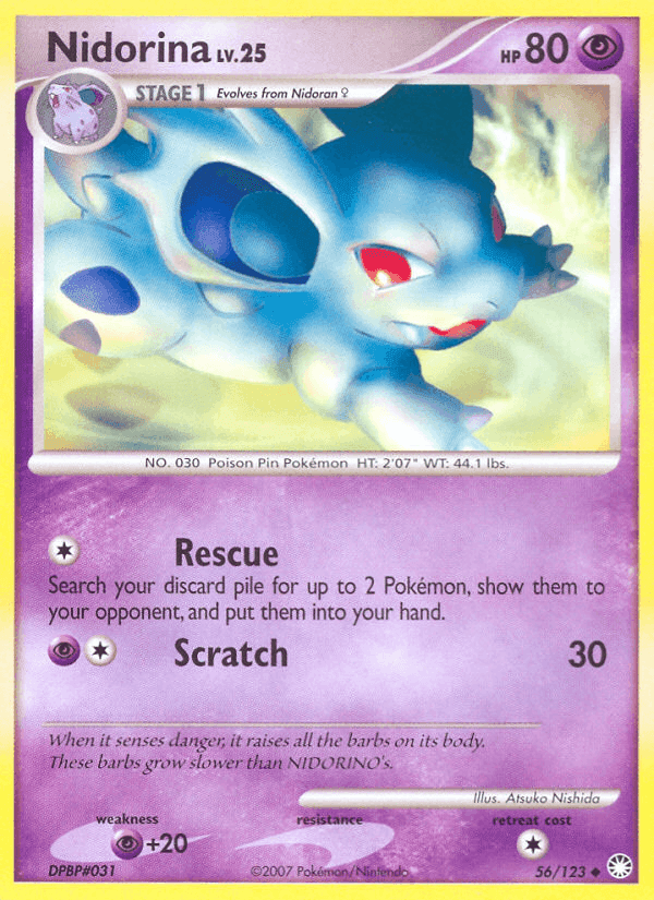 Nidorina, carta 56 de Tesoros Misteriosos